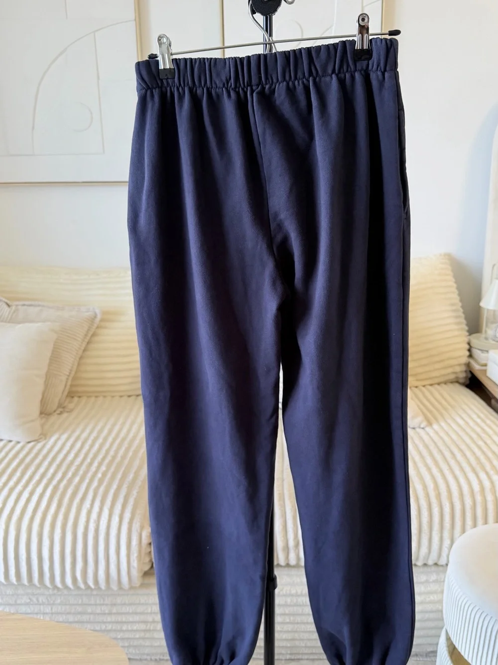 Brandy Melville Navy Blue Fleece Jogger Sweatpants — Size M